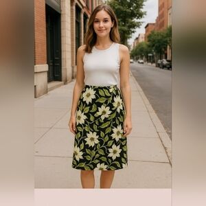 Vintage Floral Midi Skirt – Pretty Girl USA, Size Small